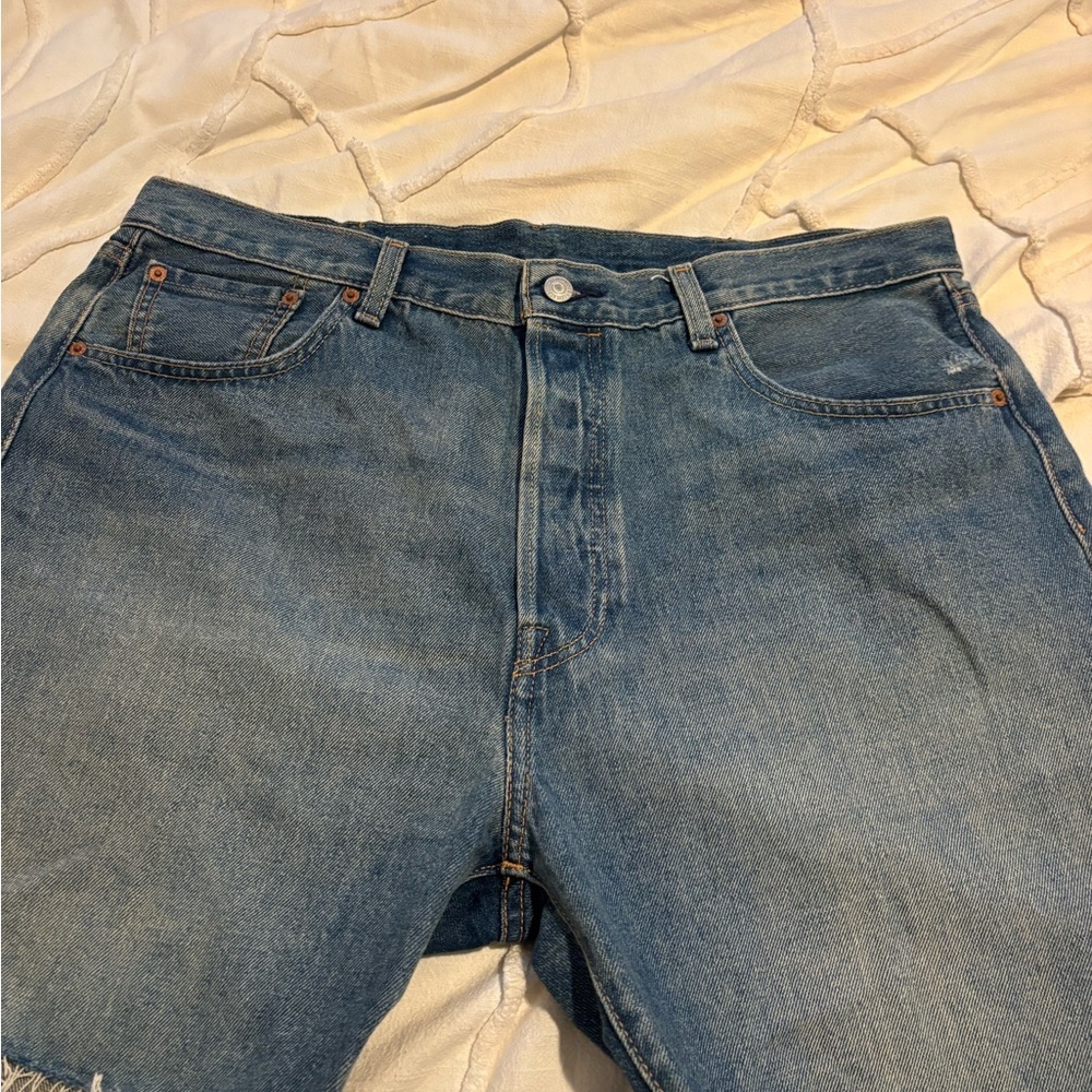 Men's Blue Denim jorts - Picture 4 of 7